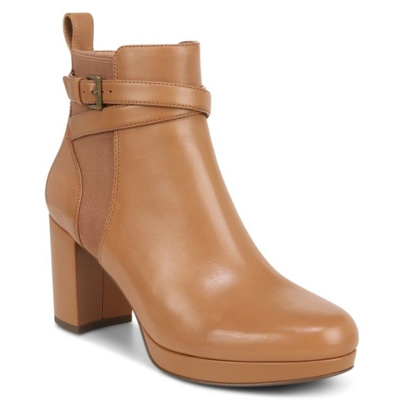 Vionic Nella Women's Boots Size 8 Napa Tan Leather Comfort Platform Booties - Picture 2 of 9